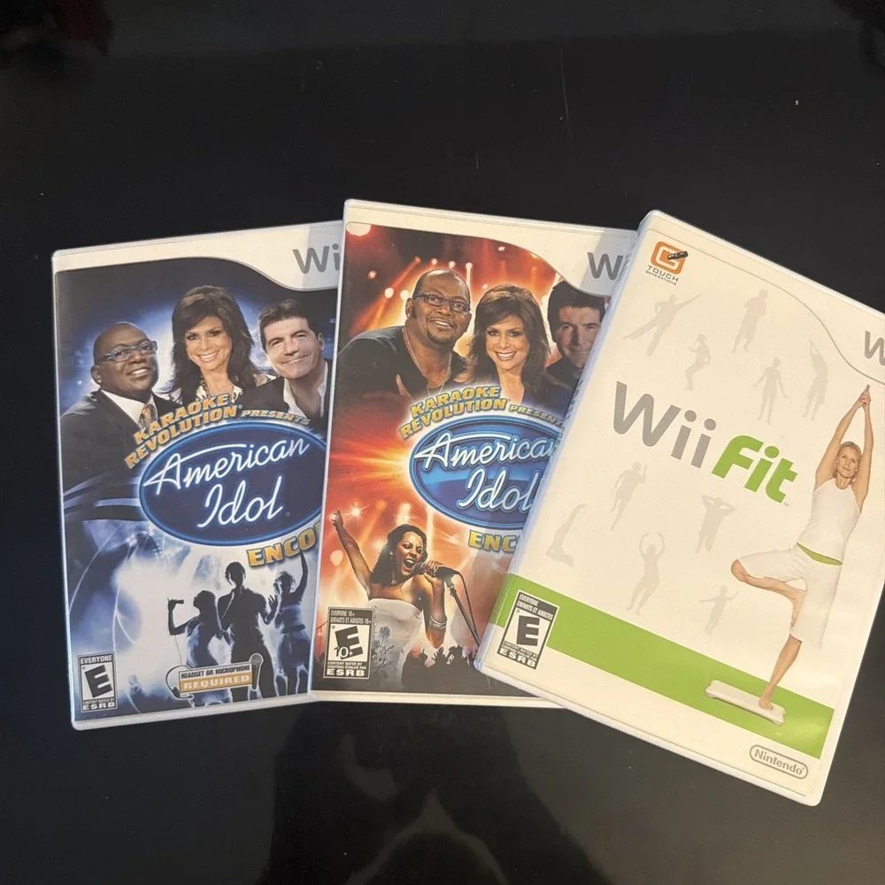 Karaoke Revolution American Idol Encore & Encore 2 Nintendo Wii Game Lot Tested